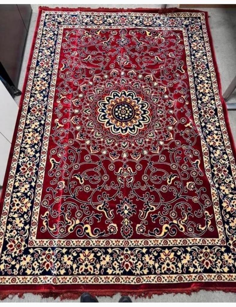 Perzisch tapijt 290 x 195 cm rood medaillon als nieuw Kleed, Ophalen of Verzenden