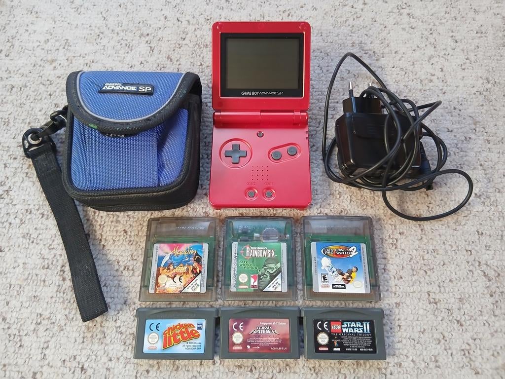 Game Boy Advance SP met games, Ophalen of Verzenden, Game Boy Advance