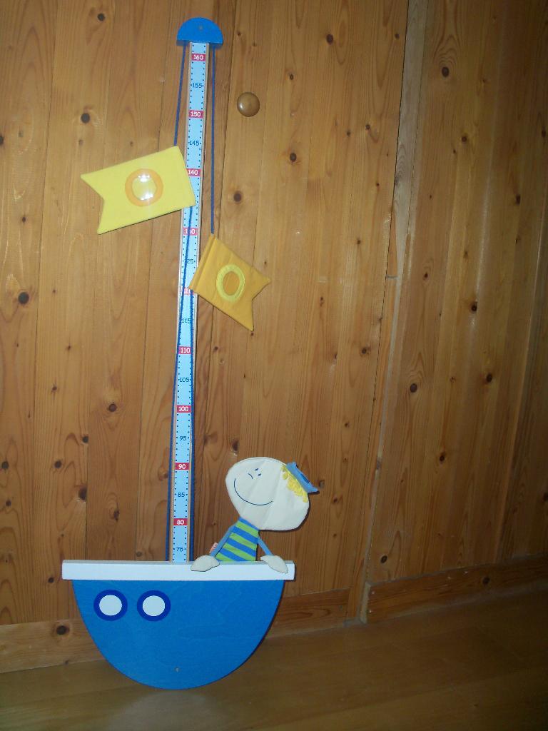 Groeimeter boot van HABA in hout, Ophalen, Zo goed als nieuw, Wanddecoratie