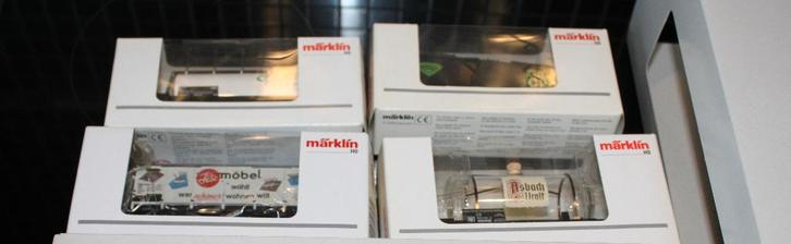 Lot 4 wagons Marklin comme neufs., Hobby & Loisirs créatifs, Trains miniatures | HO, Comme neuf, Wagon, Märklin, Enlèvement ou Envoi