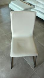 4 Eetkamerstoelen Ikea Wit Imitatie Leer, Ophalen, Wit, Leer, Zo goed als nieuw