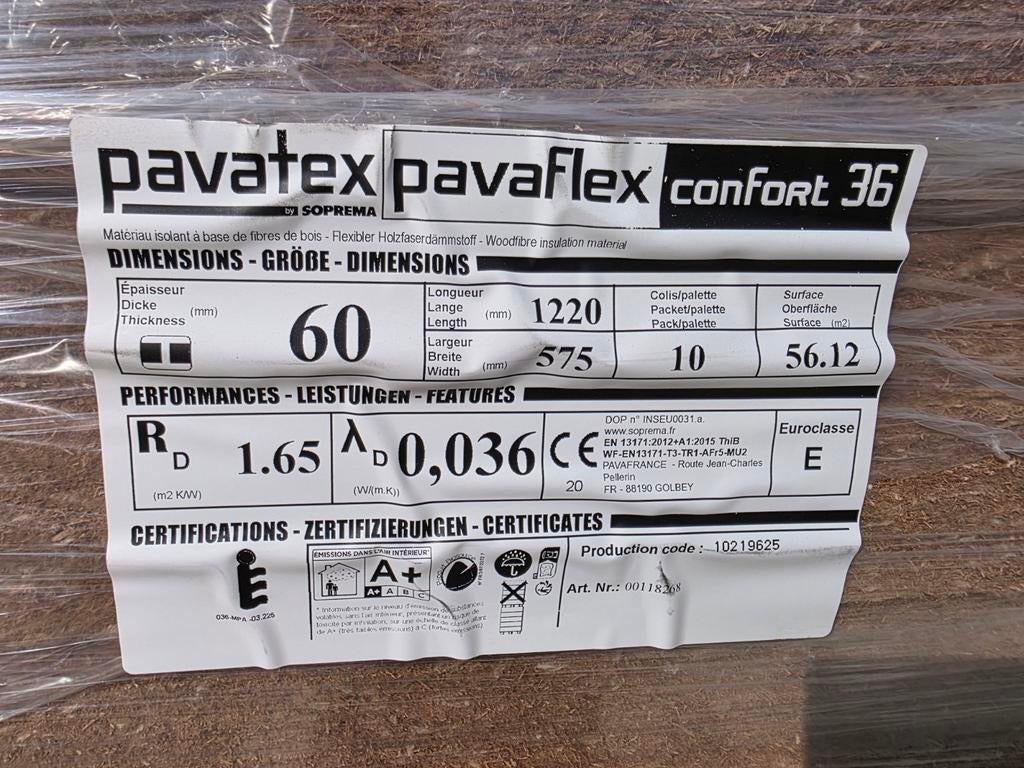 Houtvezel isolatie Pavaflex comfort, Ophalen