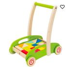 Houten loopwagen met blokken, Kinderen en Baby's, Ophalen