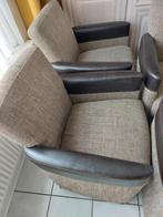 4 fauteuils op wieltjes, Maison & Meubles, Fauteuils, Enlèvement, Utilisé, Moins de 75 cm, Tissus