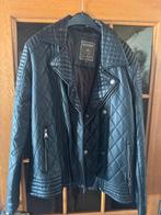 MOET WEG - LEREN JAS SCAMM EXCLUSIVE, Kleding | Heren, Jassen | Zomer, Ophalen, Zo goed als nieuw, Maat 52/54 (L), Zwart