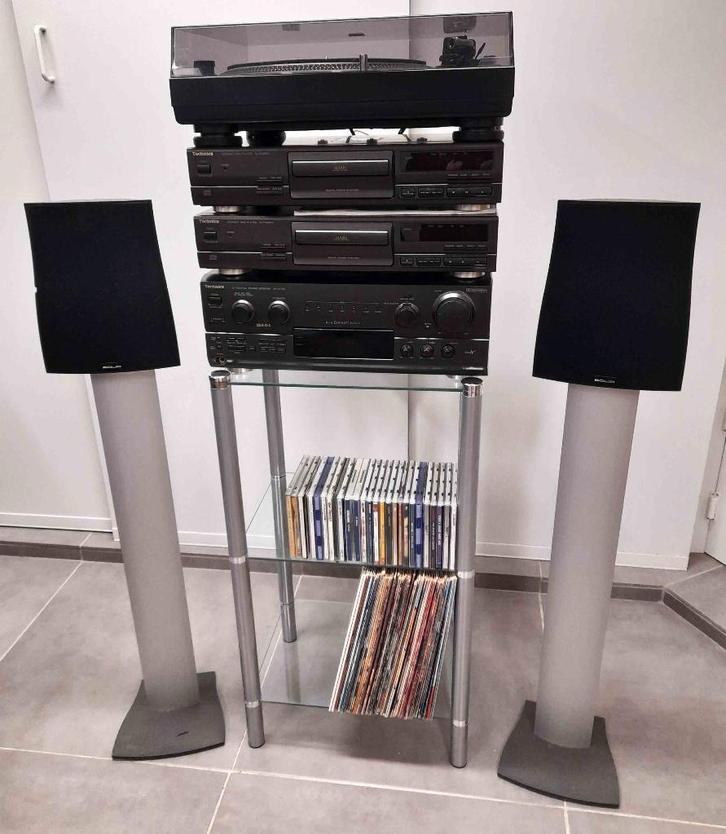 Technics installatie als nieuw te beluisteren, TV, Hi-fi & Vidéo, Chaîne Hi-fi, Comme neuf, Lecteur CD, Tuner ou Radio, Haut-parleurs