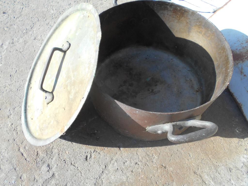 koperen kom PETER BRUX dia.40 cm,h 22cm,15 kg, Enlèvement, Utilisé