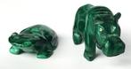 Malachiet edelsteen Kikker Nijlpaard Antiek💎✨😍🎁🤗👌, Verzamelen, Ophalen of Verzenden, Overige typen
