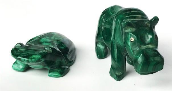 Malachite pierre précieuse Hippo grenouille💎✨😍🎁🤗👌, Collections, Minéraux & Fossiles, Autres types, Enlèvement ou Envoi