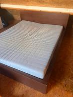 Bed + lattenbodems + matras 210 x 160, Huis en Inrichting, Slaapkamer | Complete slaapkamers, Ophalen, Gebruikt, Tweepersoons