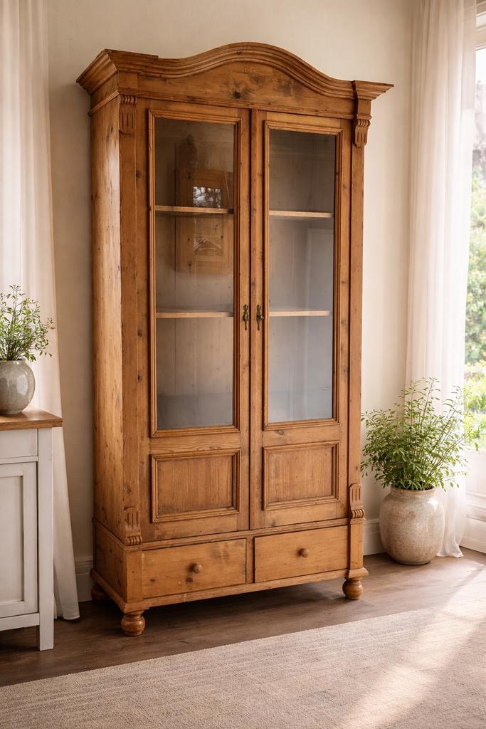 Schitterende buffetkast in echt “ Oud Grenen”….karaktervol, Maison & Meubles, Armoires | Buffets, Comme neuf, Enlèvement