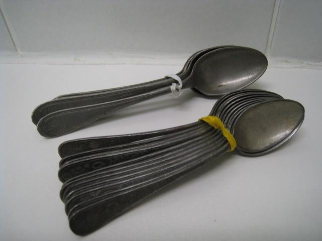 Antieke, vintage verzilverde argentin lepeltjes, 16 stuks !, Antiquités & Art, Antiquités | Couverts, Enlèvement