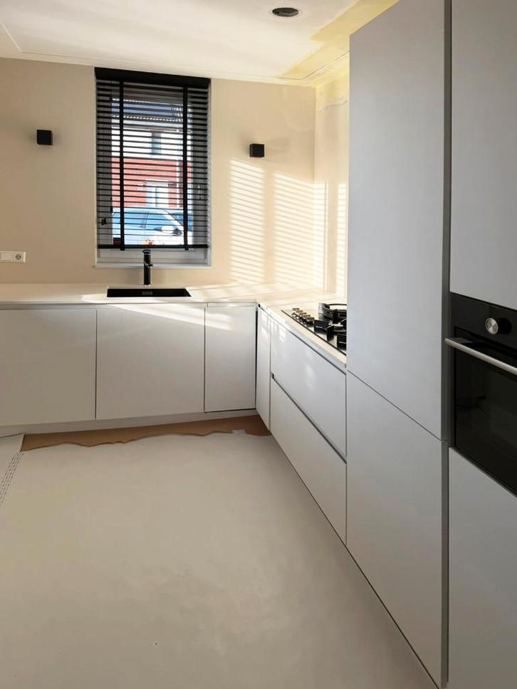 Duitse L keuken W Huyscollectie Hettich - compleet wit, Maison & Meubles, Cuisine | Cuisines complètes, Utilisé, Cuisine d'angle