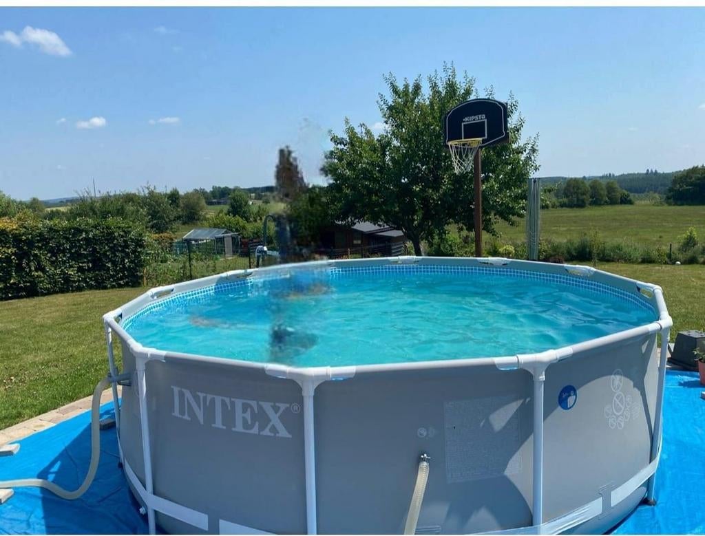 Piscine INTEX tubulaire : doit partir, Jardin & Terrasse, 200 à 400 cm, 300 cm ou plus, Rond, Comme neuf
