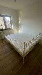 IKEA bed LEIRVIK 160x200, Huis en Inrichting, Slaapkamer | Bedden, Ophalen, Gebruikt, Wit, Tweepersoons