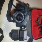 canon T70 + lens 35-70 mm + flits 277T, Ophalen of Verzenden, Gebruikt, Canon