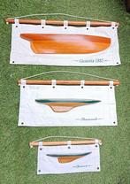 Lot van drie schip half romp muurdecoratie te koop., Verzamelen, Scheepvaart, Ophalen of Verzenden, Gebruikt
