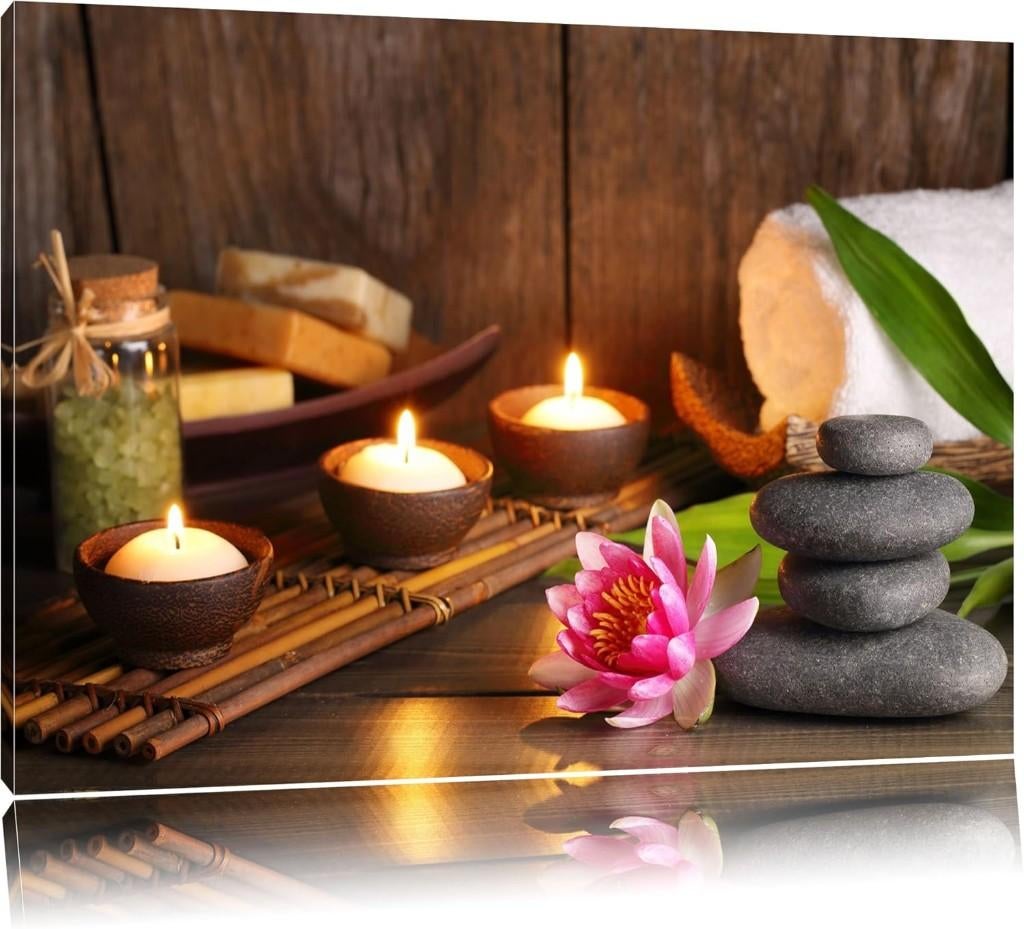 Tableau Toile déco Zen 60 x 40 cm, Maison & Meubles, Enlèvement ou Envoi, Neuf, Bois, Tableau