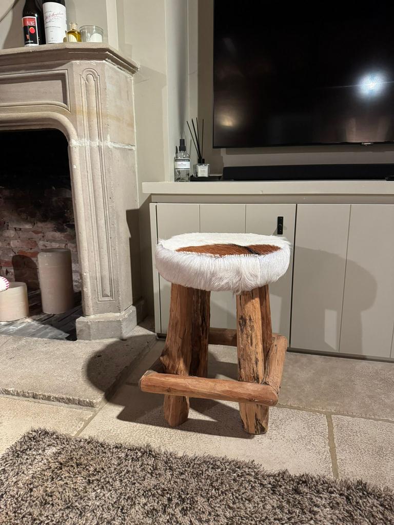 Houten kruk, Huis en Inrichting, Ophalen, Zo goed als nieuw