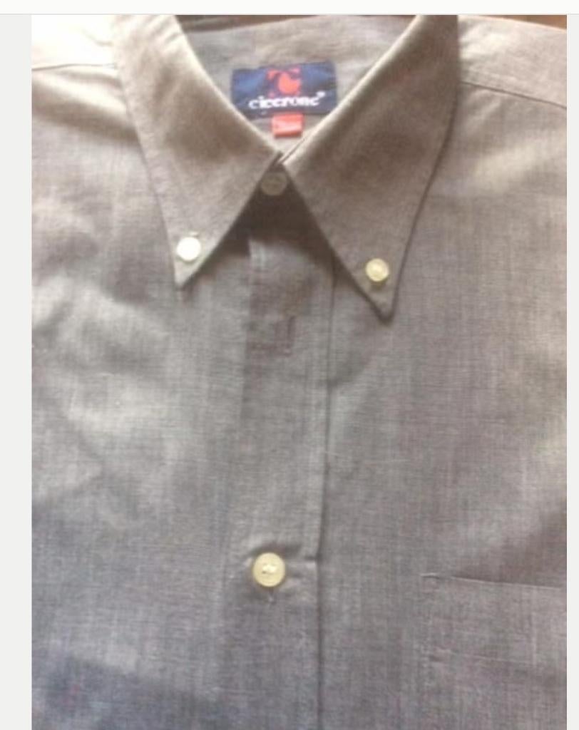 Hemd vintage maat M, Ophalen of Verzenden, Zo goed als nieuw, Grijs, Halswijdte 39/40 (M)