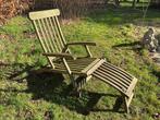 Teakhouten Deck Chair, Jardin & Terrasse, Chaises longues, Enlèvement, Utilisé, Bois de teck, Pliant