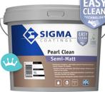 Sigma pearl clean semi-mat wit 5l, Ophalen, Zo goed als nieuw, Wit