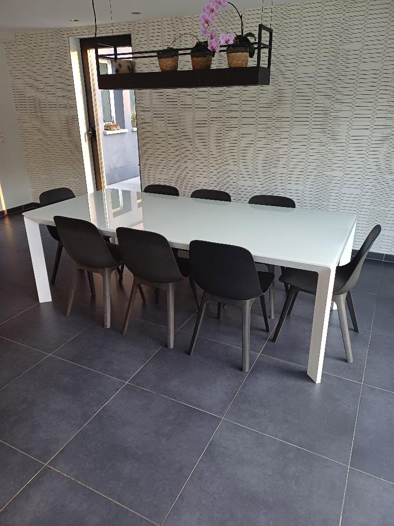 Table salle à manger, Verre, 100 à 150 cm, Enlèvement, Utilisé