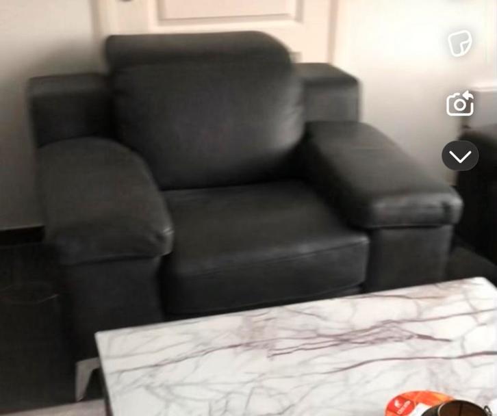 Salon en cuir italien véritable, Maison & Meubles, Canapés | Coins salons complets, Comme neuf, Enlèvement