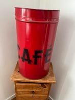 Oude blikkeb koffie ton 50cm, Verzamelen, Blikken, Ophalen, Gebruikt, Koffie