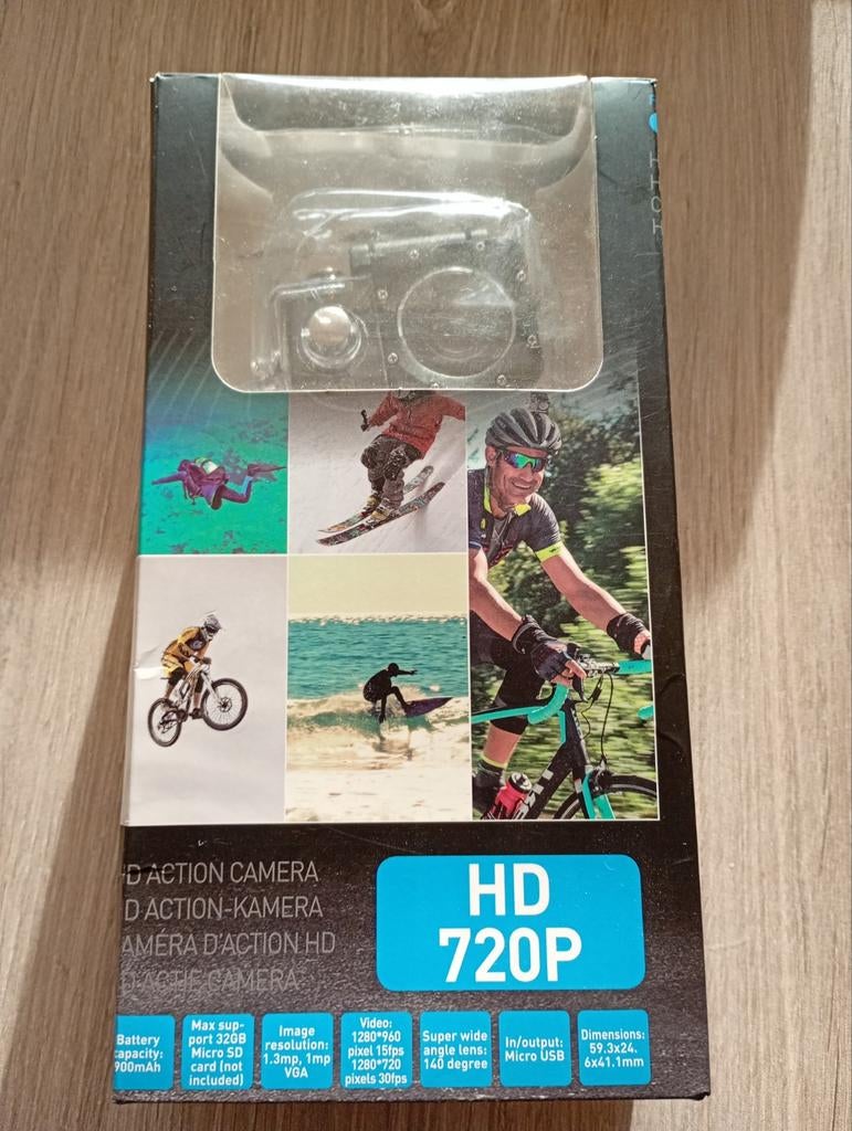 Grundig Action camera HD720P, TV, Hi-fi & Vidéo, Caméras action, Enlèvement, Autres marques