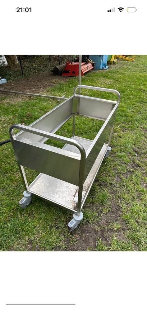 Desserte en inox, Maison & Meubles, Enlèvement, Utilisé