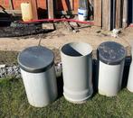 Te koop 3st pvc buis(60cm)dia 300 + deksels, Ophalen, PVC, Zo goed als nieuw, Minder dan 2 meter