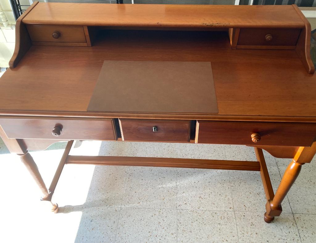 Vintage bureau, Ophalen, Gebruikt, Hout, Opzetstuk