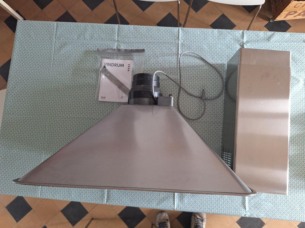 Hotte cheminée inox, Electroménager, Hottes, Utilisé, Autoportant, Moteur, Enlèvement
