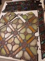 Partij oud glas in lood.Antiek., Antiek en Kunst, Ophalen of Verzenden