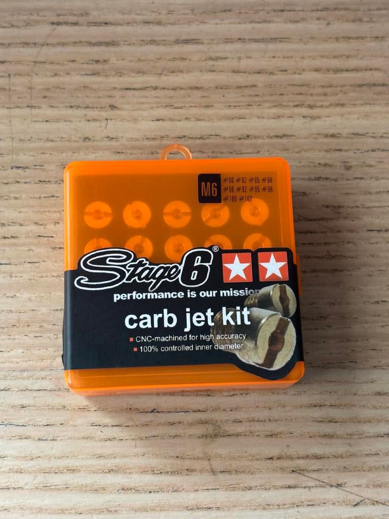 Sproeiersets Stage6 Dellorto groot (6mm) - alle maten, Vélos & Vélomoteurs, Pièces de cyclomoteur | Général, Comme neuf, Carburateur