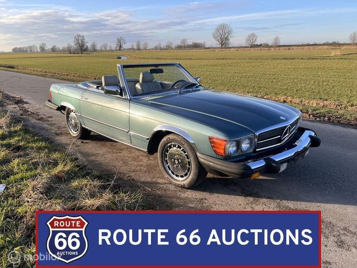 Mercedes-Benz 380 SL | 1983 | Route 66 Auctions, Auto's, Oldtimers, Bedrijf, Te koop, Mercedes-Benz, Benzine, Overige carrosserie