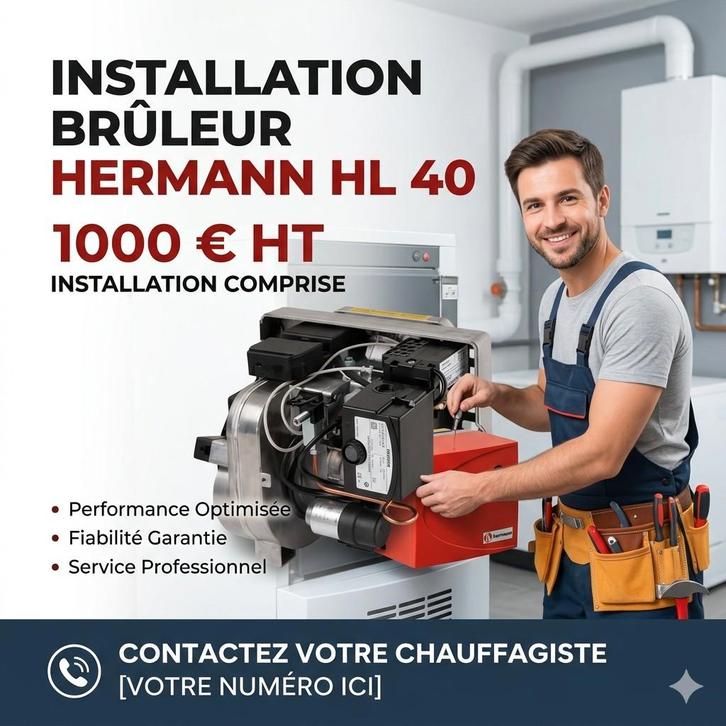 Promo bruleur hermann hl40, Bricolage & Construction, Chauffage & Radiateurs
