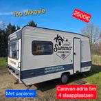 Caravan Adria papieren 4 slaapplaatsen werfkeet camping bouw, Standaardzit, 2 aparte bedden, 75 kg, Bedrijf