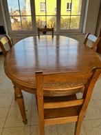 Table chêne massif + 8 chaises, 150 à 200 cm, Cinq personnes ou plus, Traditionnel, Comme neuf