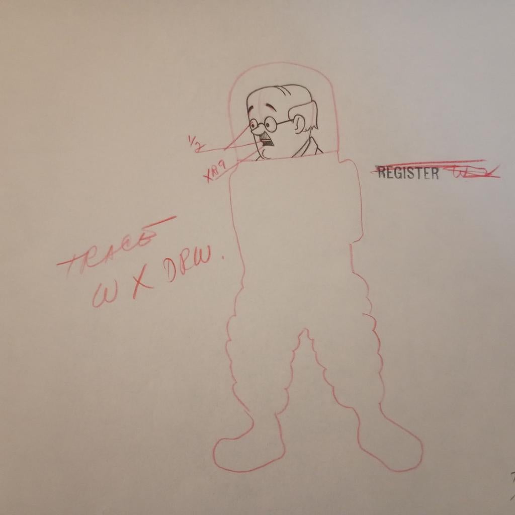 Kuifje orginele tekening, Ophalen of Verzenden