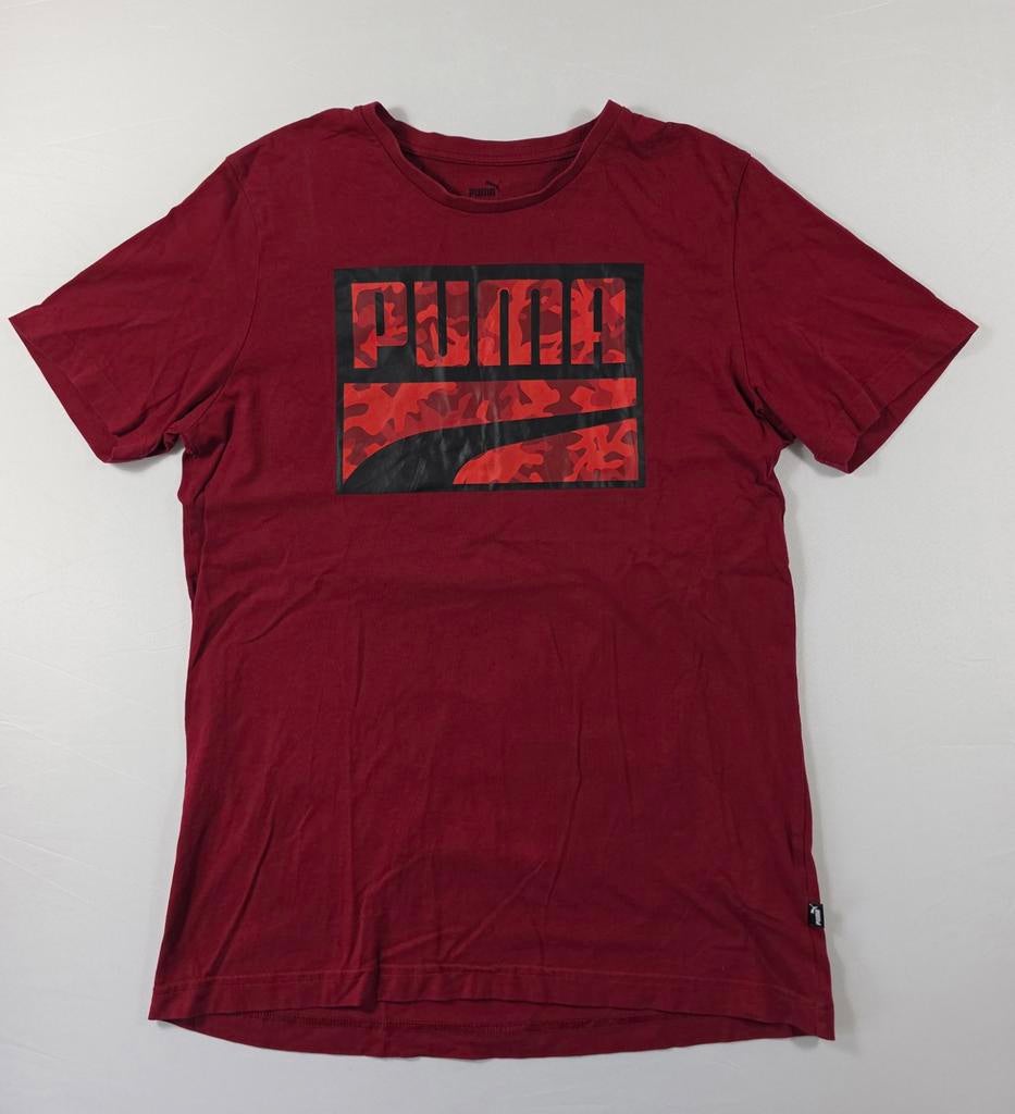 PUMA Camo T-shirt voor heren met een grafische print op de b, Kleding | Heren, T-shirts, Puma, Zo goed als nieuw, Rood, Verzenden