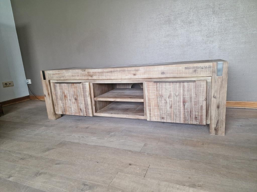 Magnifique meuble TV en teck– État impec, Enlèvement, Teck