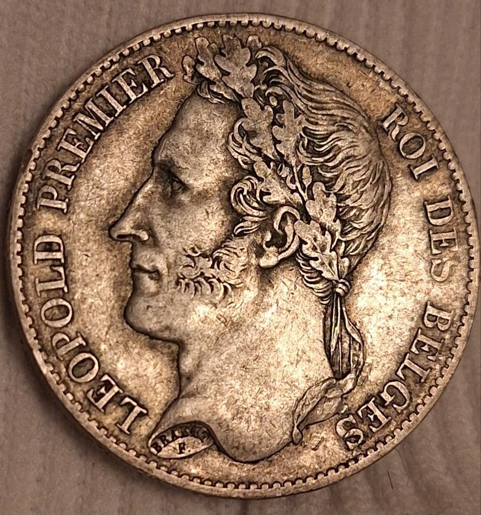 België 5 franc 1849 leopold I - type braemt - prachtig+, Enlèvement ou Envoi, Argent, Argent