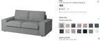 Housse de canapé IKEA KIVIK, Enlèvement ou Envoi, Neuf, Deux personnes, Tissus