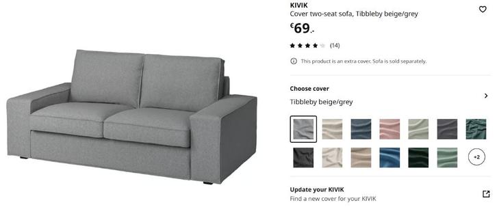 IKEA KIVIK Sofa Cover, Huis en Inrichting, Zetels | Zetels en Chaises Longues, Nieuw, Tweepersoons, Stof, Ophalen of Verzenden