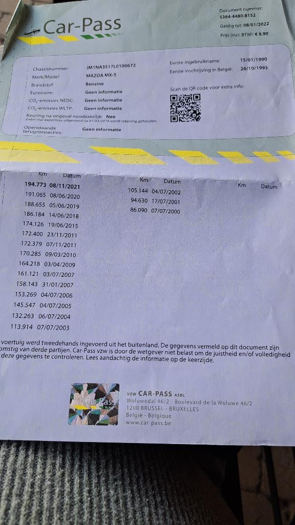 Mazda MX-5 na miata, 4 cilinders, Cabriolet, 1600 cc, Handgeschakeld