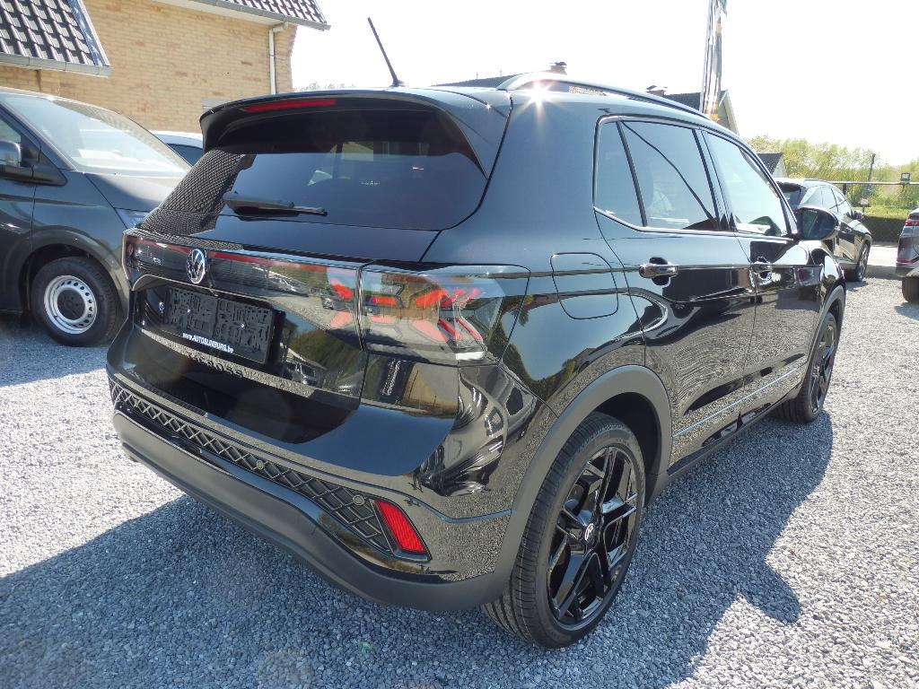 Volkswagen T-Cross 1.0 TSI 115 DSG R-Line/facelift/nieuw, T-Cross, Lichtsensor, Leder en Stof, Zwart