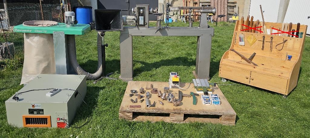 Tour à Bois WIVAMAC DB1000 Vario + Aspirateur + Filtration.., Doe-het-zelf en Bouw, Draaibanken, Gebruikt, Houtdraaibank, Ophalen