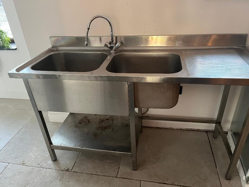 Spoeltafel in inox, Zakelijke goederen, Ophalen